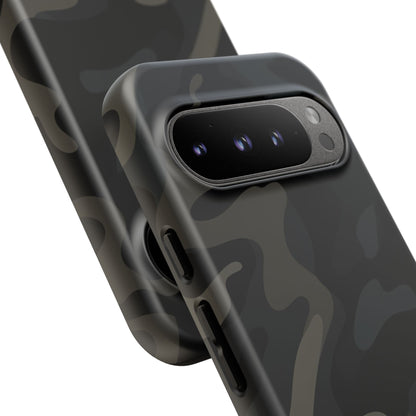 Black Camouflage Phone Case for iPhone, Samsung and Google Pixel