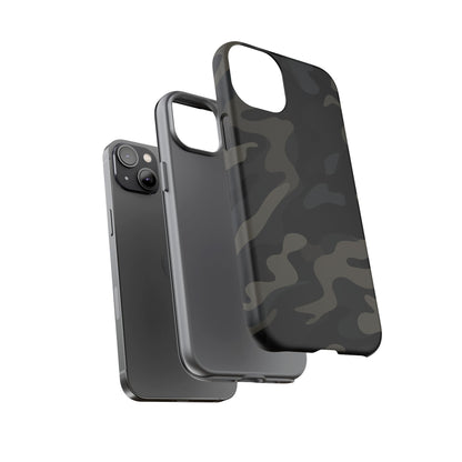 Black Camouflage Phone Case for iPhone, Samsung and Google Pixel