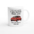 Funny Personalized Fiat 500 Owner Mug - Custom Name - Dishwasher & Microwave Safe - Sassy Gift Ceramic White