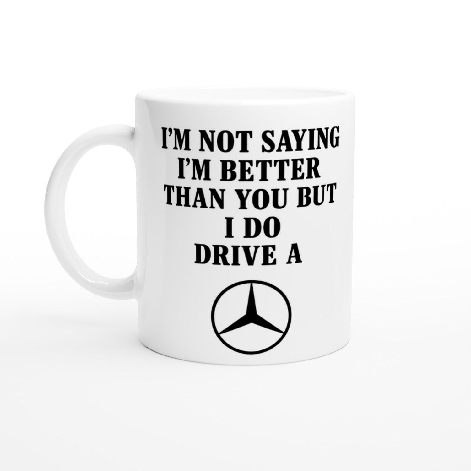 Personalized Mercedes Benz Mug - Custom Car Lover Gift - 11oz Ceramic Mug in Colors Ceramic White