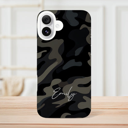 Personalized Camouflage iPhone Case - Tough Double-Layered Protection Cover iPhone 16 Plus