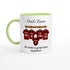 Personalized Dad Team Mug - Unique Football Fan Gift for Baby Announcement or Christmas Ceramic Green