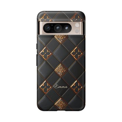 Phone Cases - Luxury Checkers Pattern Tough Cases for iPhone and Samsung Galaxy