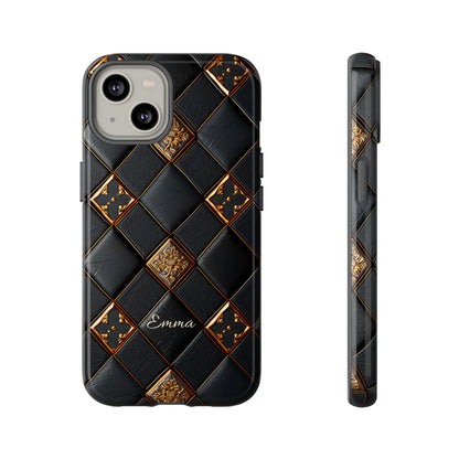 Phone Cases - Luxury Checkers Pattern Tough Cases for iPhone and Samsung Galaxy