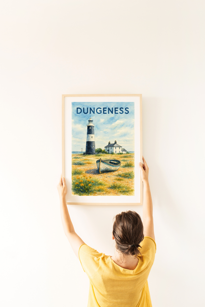 Dungeness Shores: Watercolor Beach Landscape