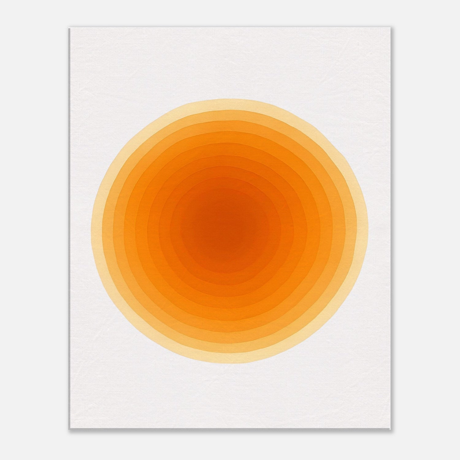 Solar Bloom - Radiant Orange Canvas - Abstract Watercolor Spiral Art Print - Slim Canvas - Wall Art 60x75 cm 24x30″