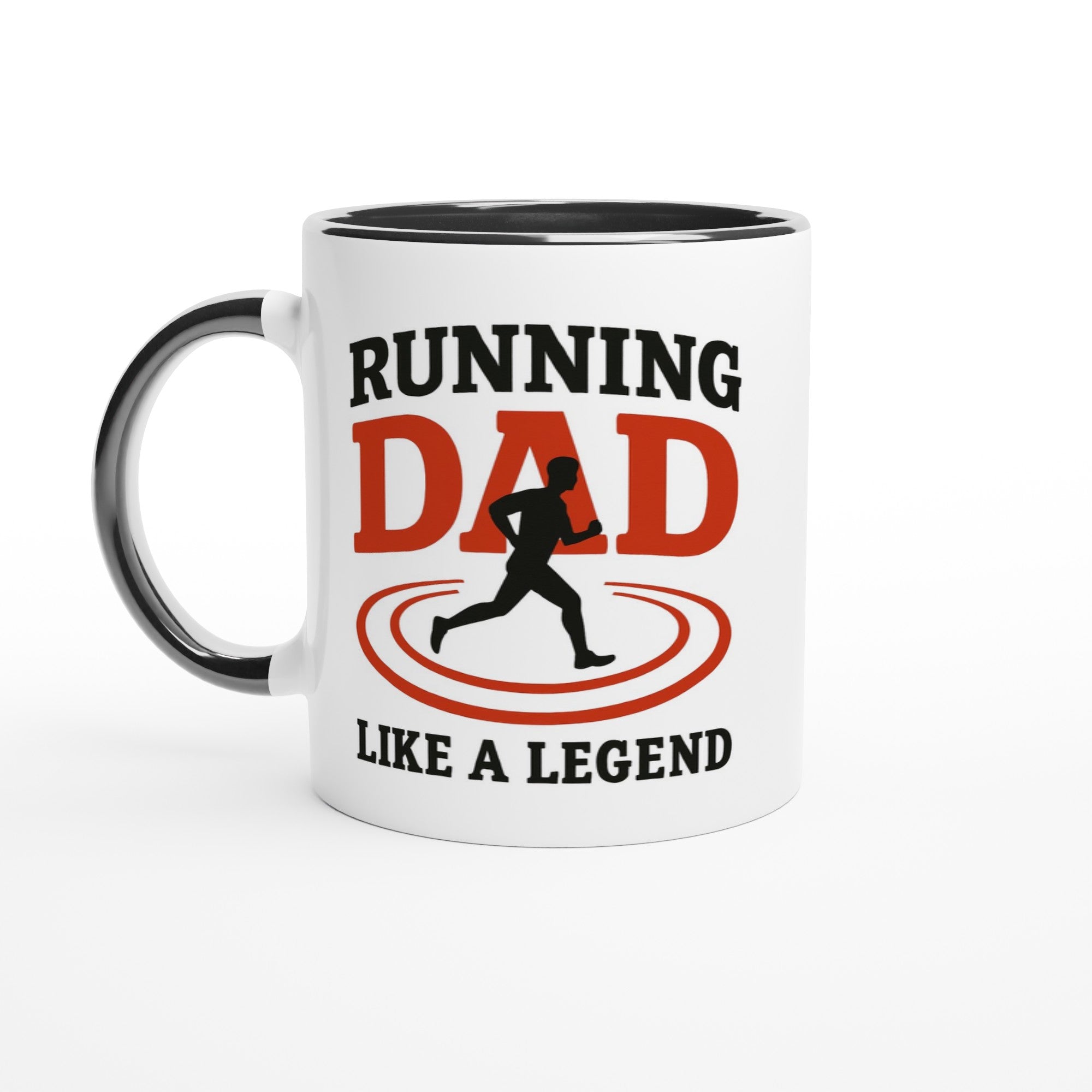 Running Dad Mug - Like a Legend | 11oz Gift for Marathon Runners Ceramic Black