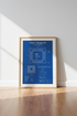 AWS Trainium2 AI Blueprint Art | Tech Office Decor, Engineering Poster