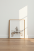 Minimalist Winter Tree Landscape Wall Art | Bedroom Decor | Brown & White Poster