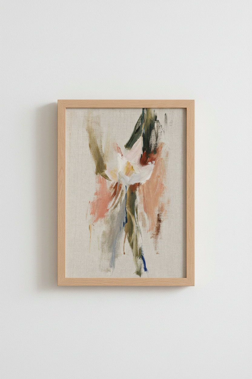 Floral Wall Art Print | Living Room Decor | Dreamy Pastel Poster