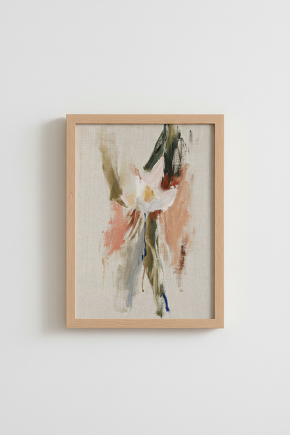 Floral Wall Art Print | Living Room Decor | Dreamy Pastel Poster