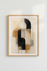 Abstract Neutral Wall Art Print | Modern Earth Tone Poster, Minimalist Living Room Decor