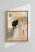 Neutral Abstract Wall Art | Mid Century Modern, Living Room Decor Poster
