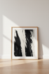 Abstract Paint Splatter Art | Black and White Monochrome, Modern Office Decor