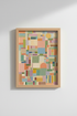 Geometric pastel Wall Art Print | Living Room Decor | Soothing Poster