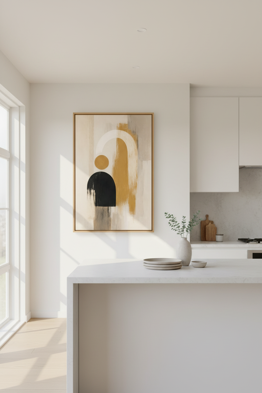 Mid Century Modern Wall Art Print | Abstract Arches Poster, Neutral Minimalist Decor