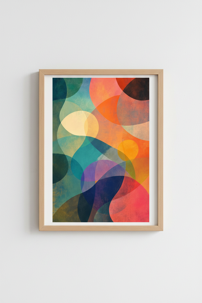 Abstract Wall Art Print | Living Room Decor | Colorful Poster