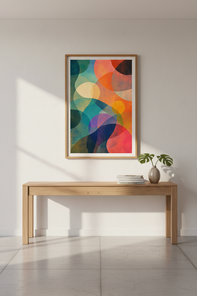 Abstract Wall Art Print | Living Room Decor | Colorful Poster