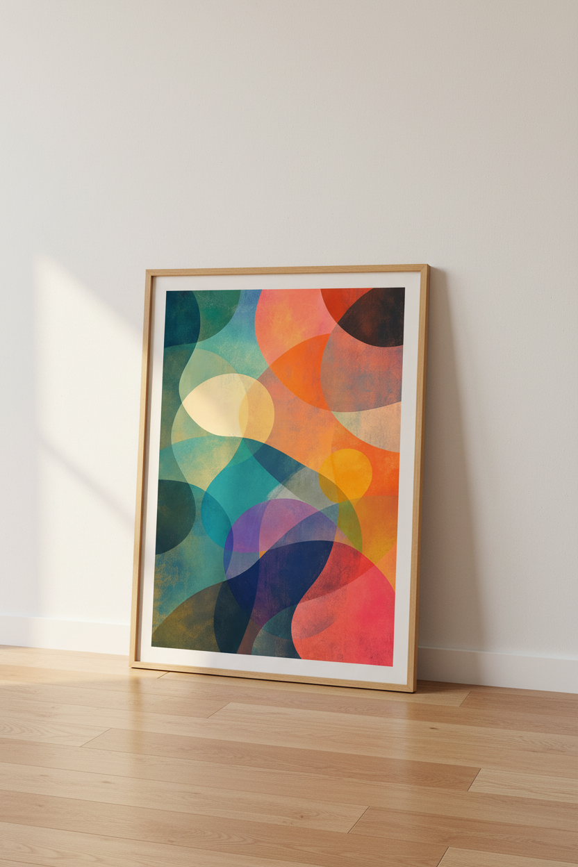 Abstract Wall Art Print | Living Room Decor | Colorful Poster