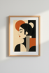 Geometric Poster | Art Deco palette, warm beige & black | Living Room Decor