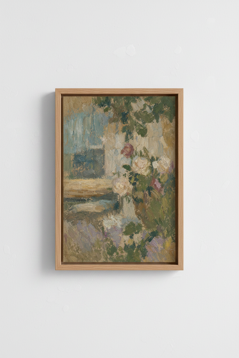 Impressionist florals Wall Art Print | Living Room Decor | Soft Poster