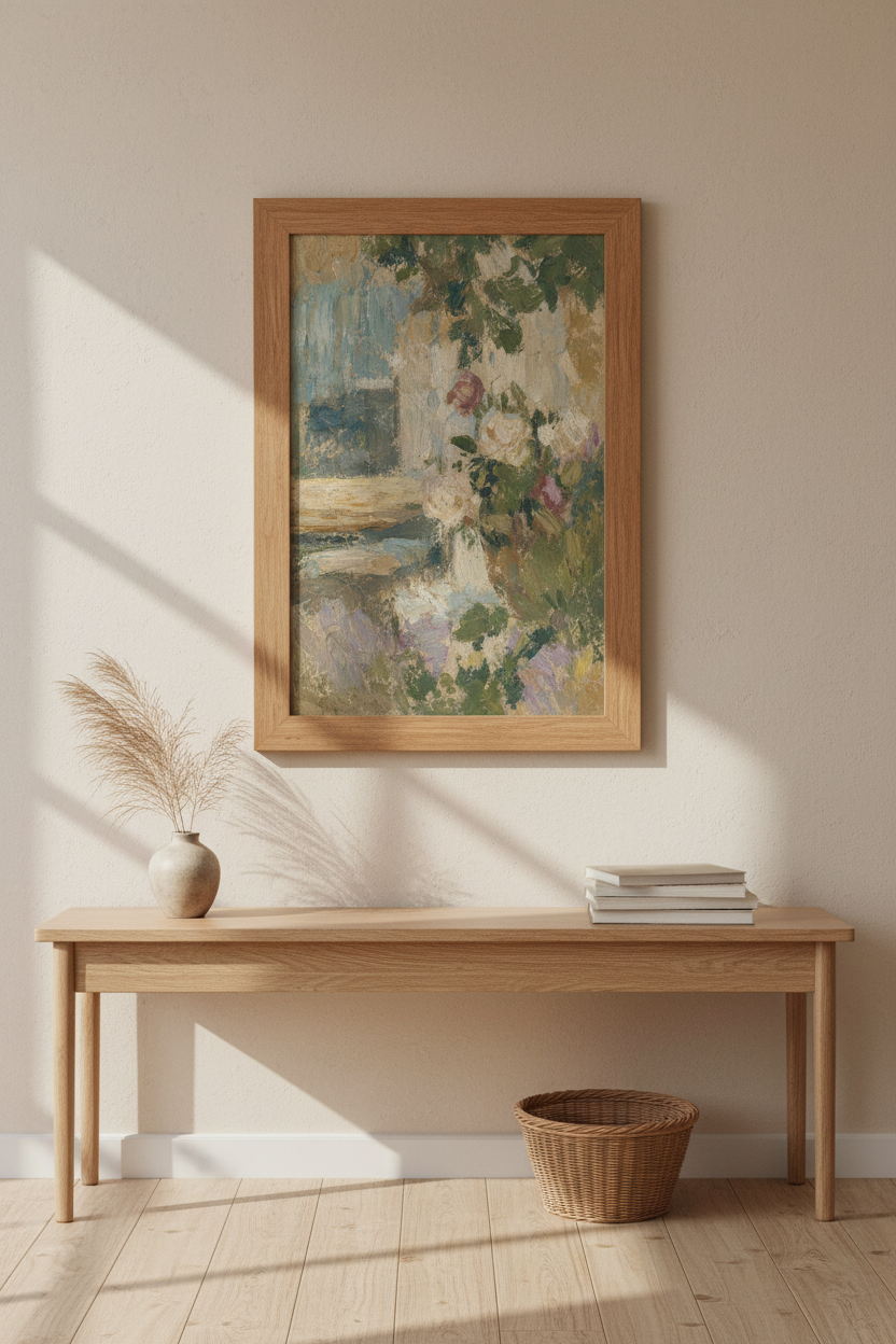 Impressionist florals Wall Art Print | Living Room Decor | Soft Poster