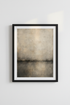 Abstract Neutral Horizon Wall Art | Beige & Charcoal Textured Print, Modern Decor