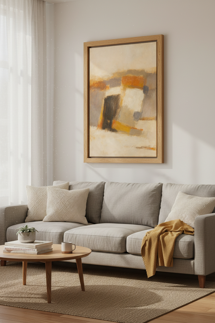 warm abstract art | Ember hues, living room decor