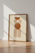Abstract Geometric Wall Art | Terracotta Boho Print, Mid Century Modern Decor