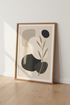 Abstract Botanical Wall Art | Organic Shapes Earthy Beige Decor | Minimalist Poster