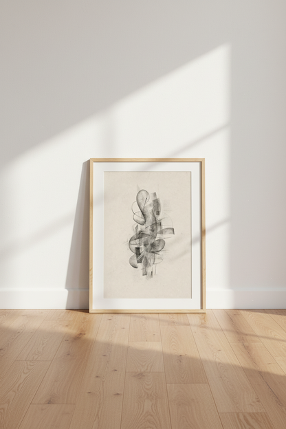 Abstract Wall Art | Monochrome Tones, Living Room Decor