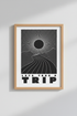 Trippy Landscape Wall Art | Black White Retro Poster, Modern Dorm Decor