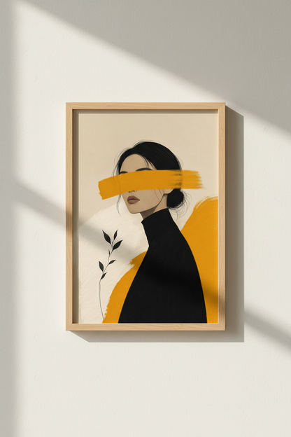 Abstract Portrait Wall Art Print | Living Room Decor | Modern Poster