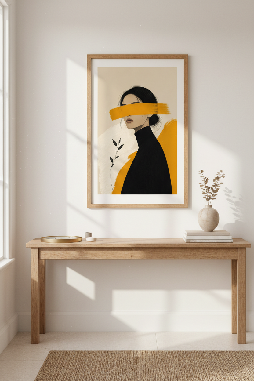 Abstract Portrait Wall Art Print | Living Room Decor | Modern Poster