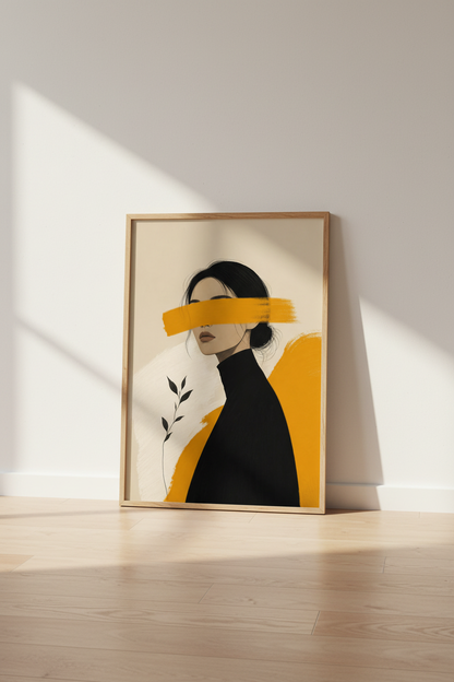 Abstract Portrait Wall Art Print | Living Room Decor | Modern Poster