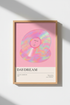 Vinyl Record Wall Art Print | Pink Aesthetic Music Decor | Retro Iridescent Poster