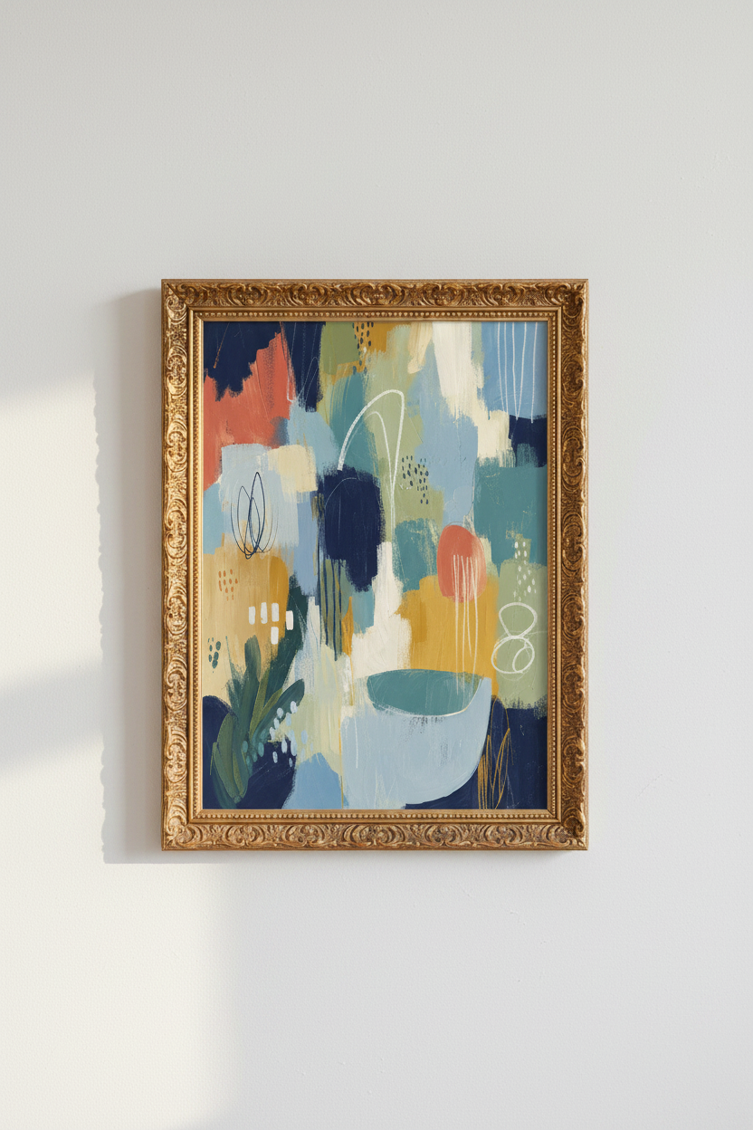Abstract Wall Art Print | Living Room Decor | Colorful Contemporary Poster