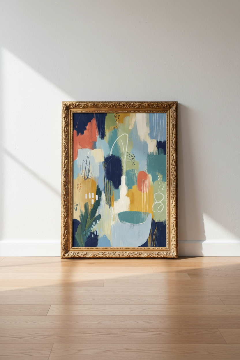 Abstract Wall Art Print | Living Room Decor | Colorful Contemporary Poster