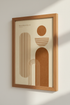 Marrakech Maroc Abstract Art | Terracotta Boho Geometric, Living Room Decor