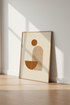 Terracotta Geometric Wall Art | Minimalist Abstract Arch Print | Boho Living Room Decor