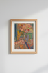 Abstract bouquet art | Bold colors, floral vase | Living room poster