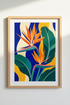 Abstract Tropical Wall Art Print | Living Room Decor | Vibrant Poster