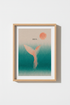 Zen Ocean Wall Art Print | Coastal Yoga Room Decor | Minimalist Whale Poster