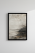 Abstract Moody Seascape Print | Grey Neutral Landscape, Modern Minimalist Wall Decor