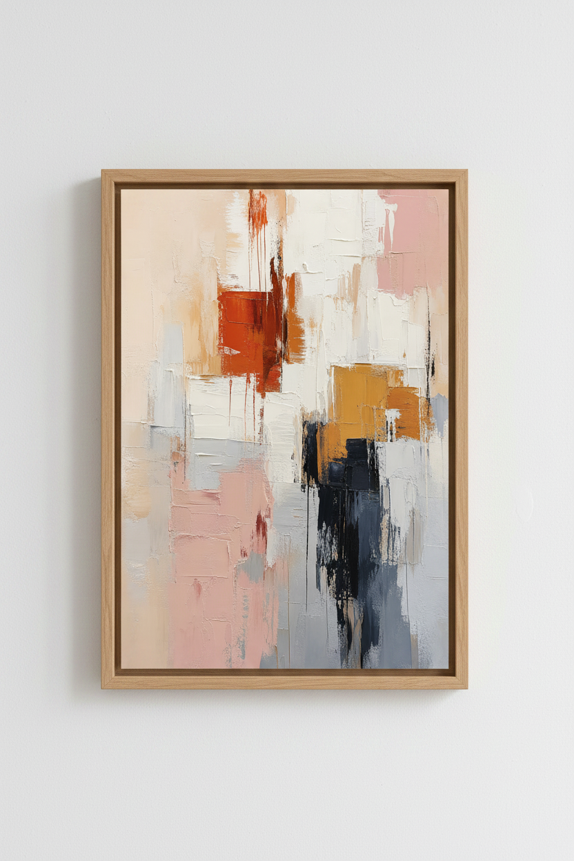 Abstract Color Blocks Wall Art Print | Living Room Decor | Contemporary Poster