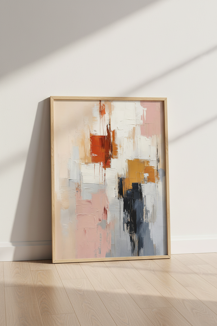 Abstract Color Blocks Wall Art Print | Living Room Decor | Contemporary Poster