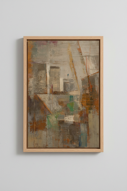 Abstract Wall Art | Earthy Tones, Living Room Decor | Minimalist Poster