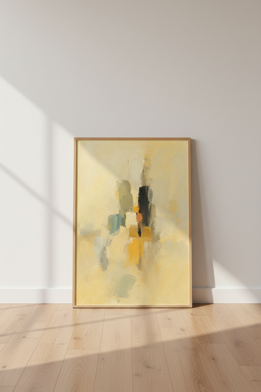 Abstract Wall Art | warm neutrals, beige tones, living room decor