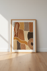 Abstract Tribal Pattern Wall Art | Earthy Terracotta Boho Decor | Organic Shape Poster