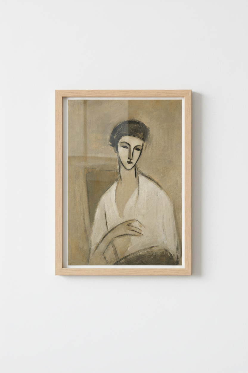 Abstract portrait | Neutral beige tones, Living room decor